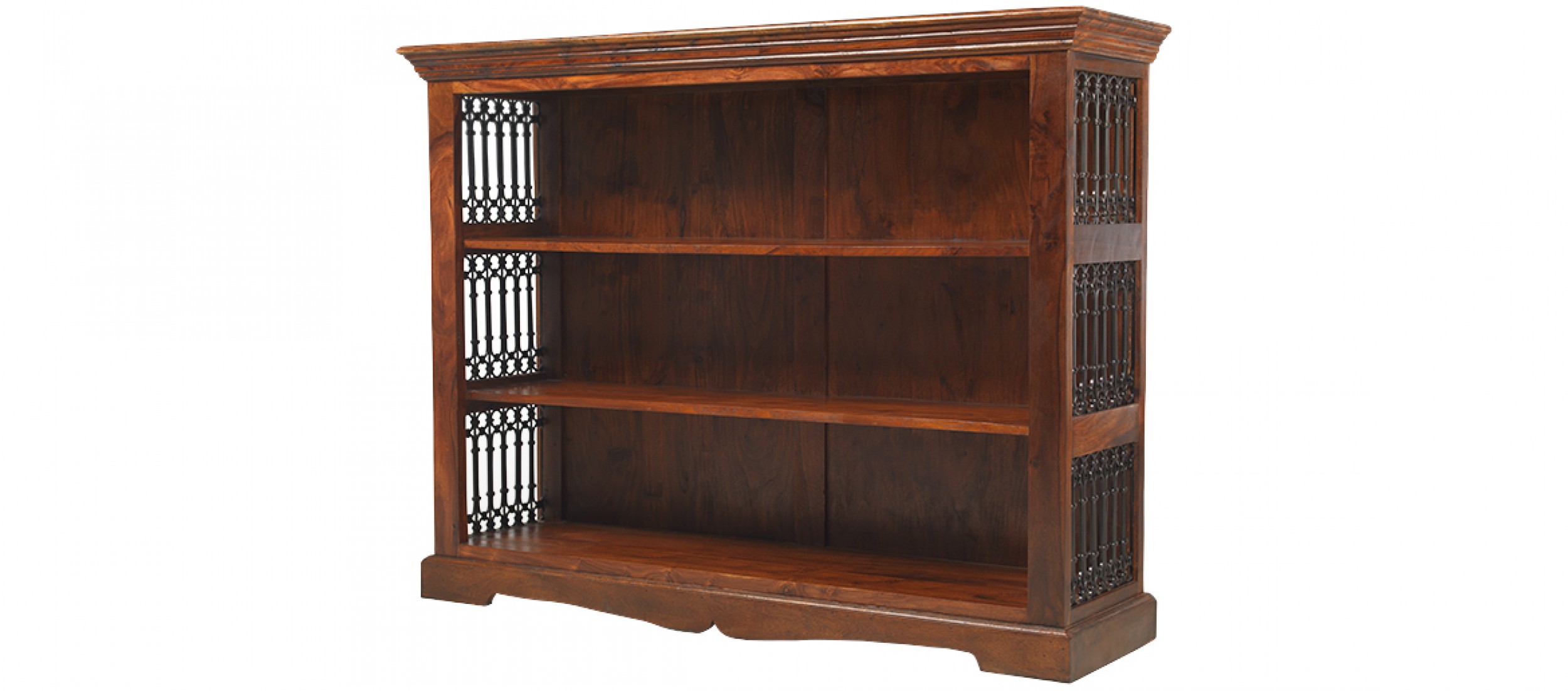 Jali Sheesham Low Bookcase | Quercus Living