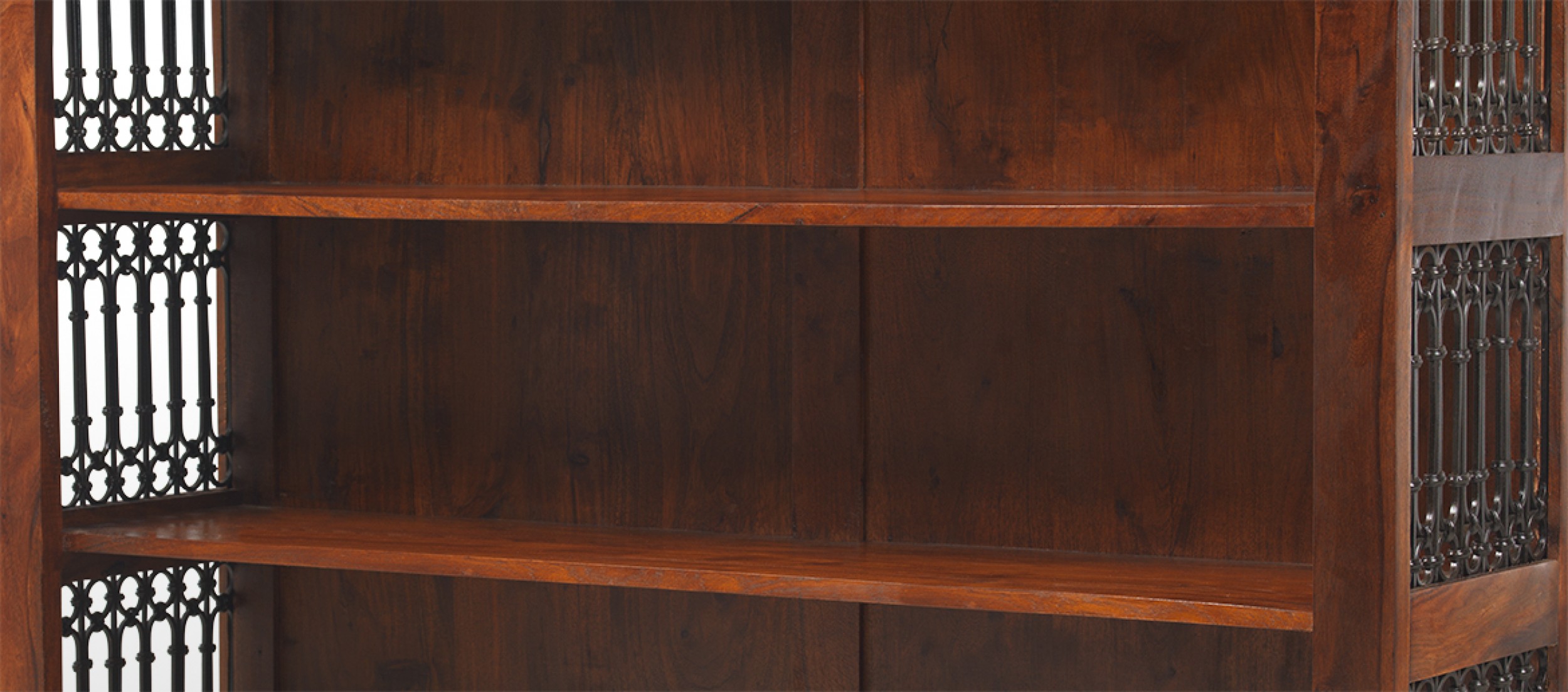 Jali Sheesham Low Bookcase Quercus Living