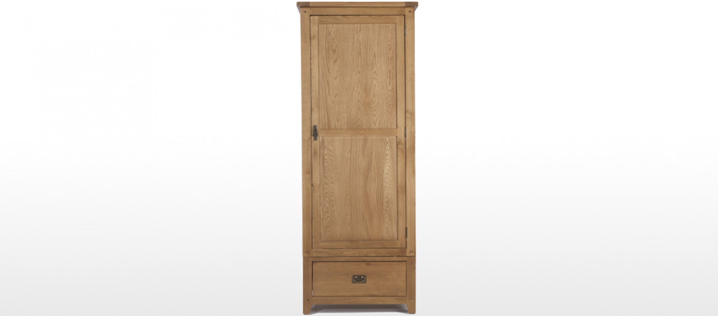 Single rustic oak wardrobe