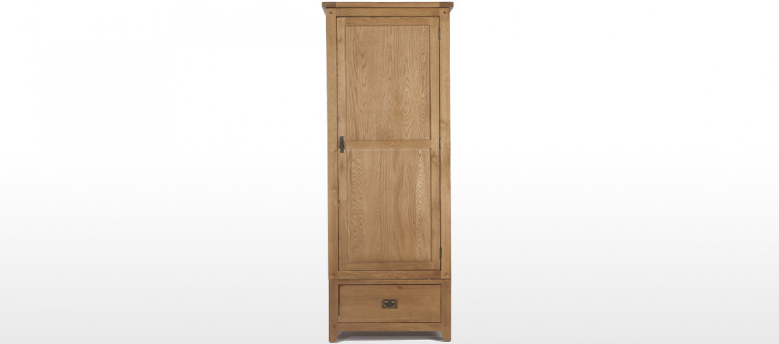 single rustic oak wardrobe