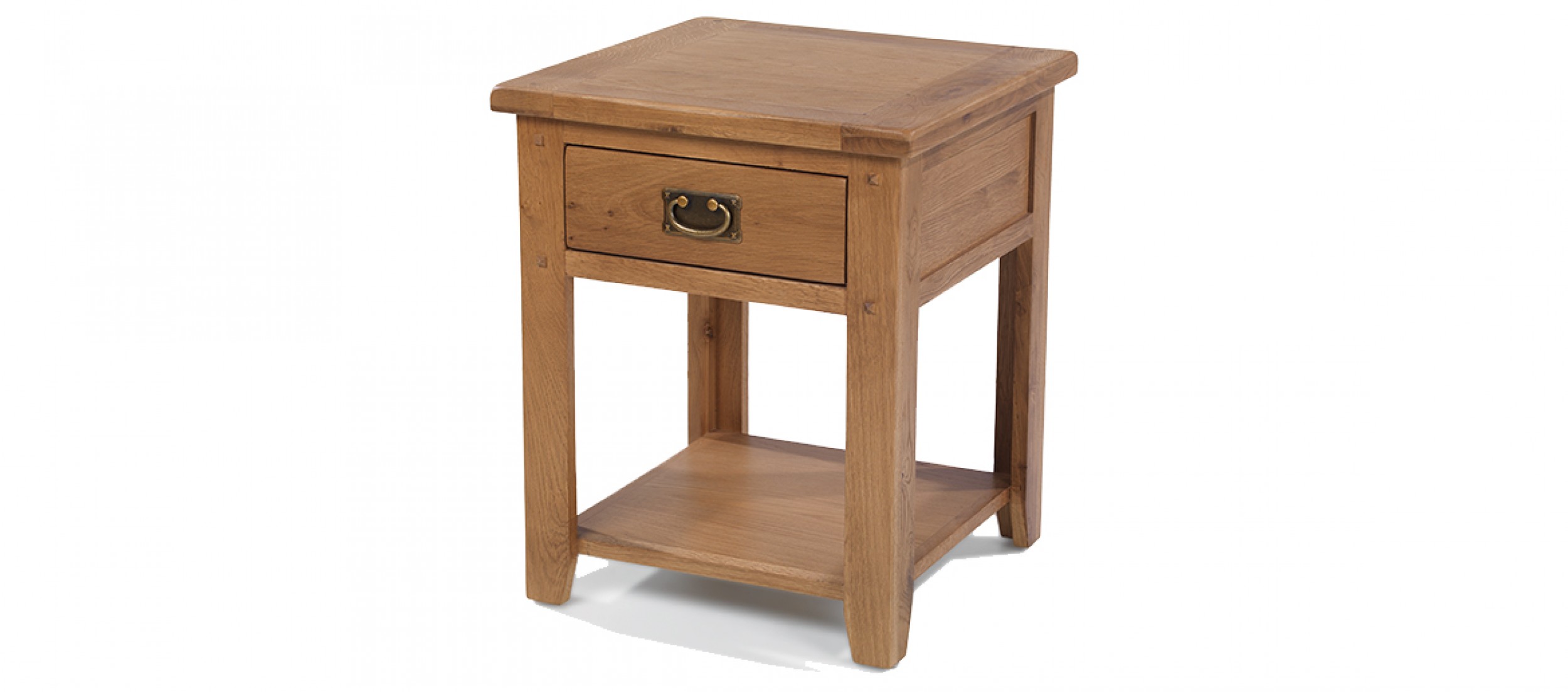 Rustic Oak 1 Drawer Bedside Table | Quercus Living
