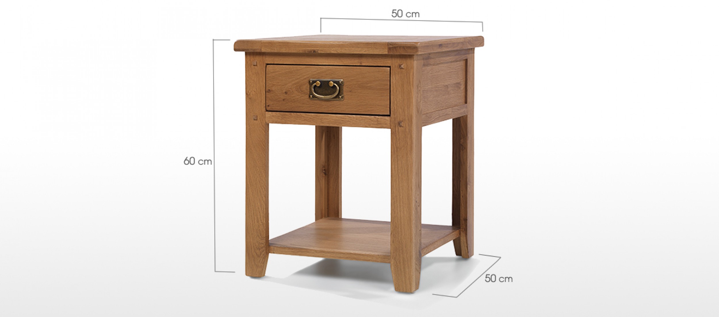 Rustic Oak 1 Drawer Bedside Table Quercus Living Rustic Oak 1 Drawer Bedside Table