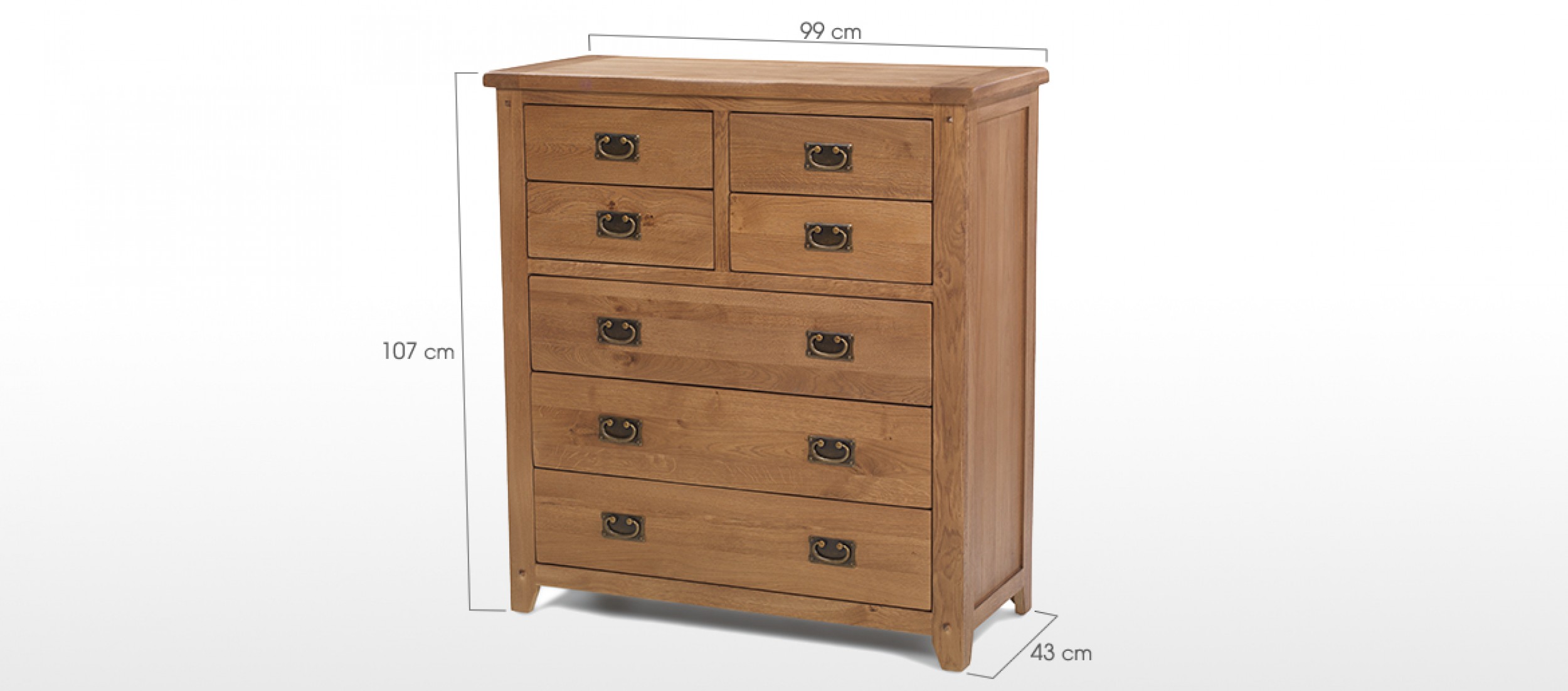 Rustic oak over chest of drawers quercus living Rustic oak over chest of drawers quercus living