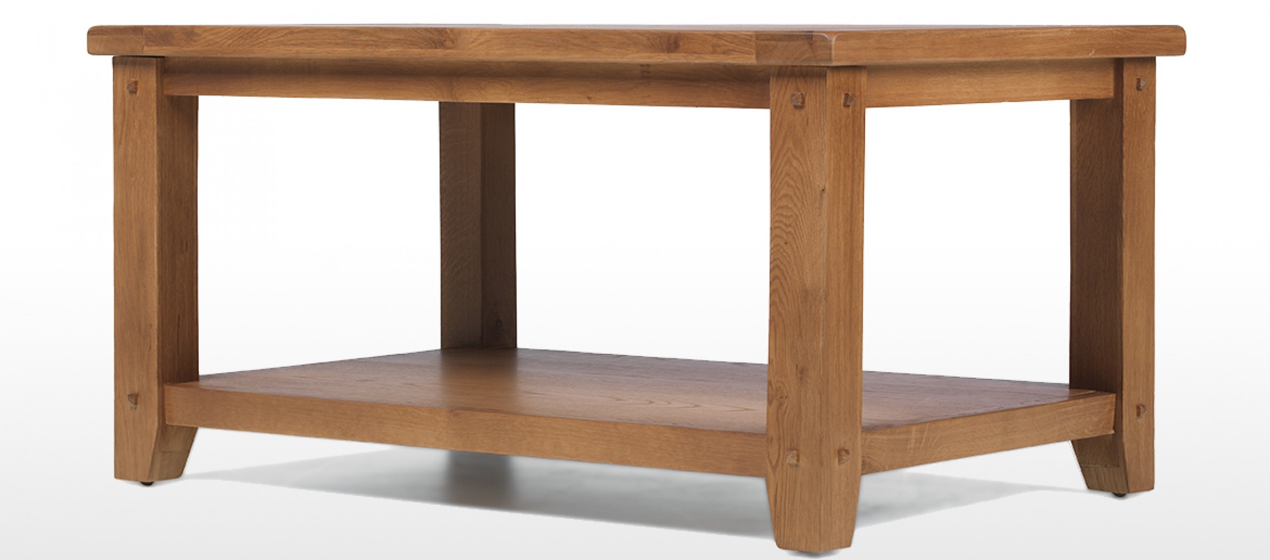 Rustic Oak Open Coffee Table Quercus Living