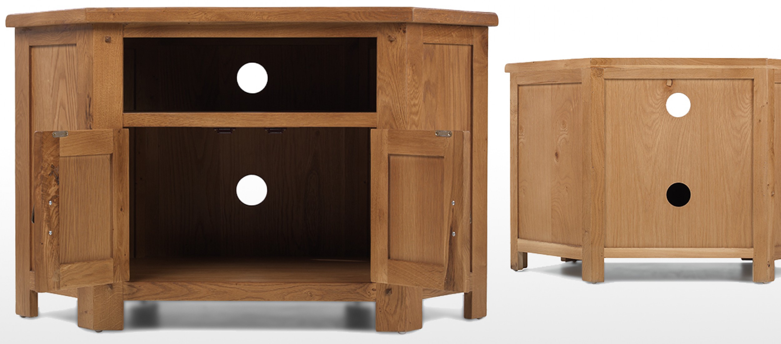 Rustic Oak Corner TV Quercus Living