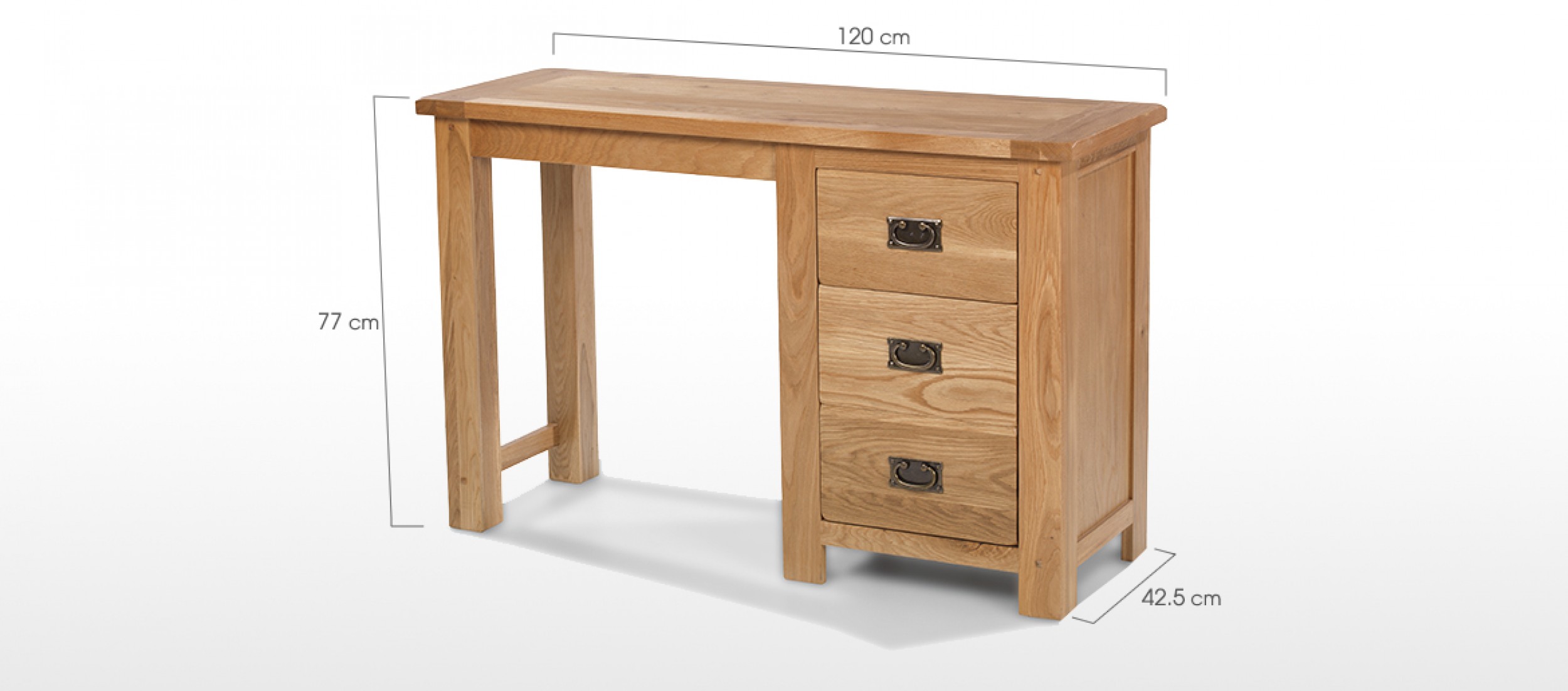 Rustic Oak Dressing Table Quercus Living