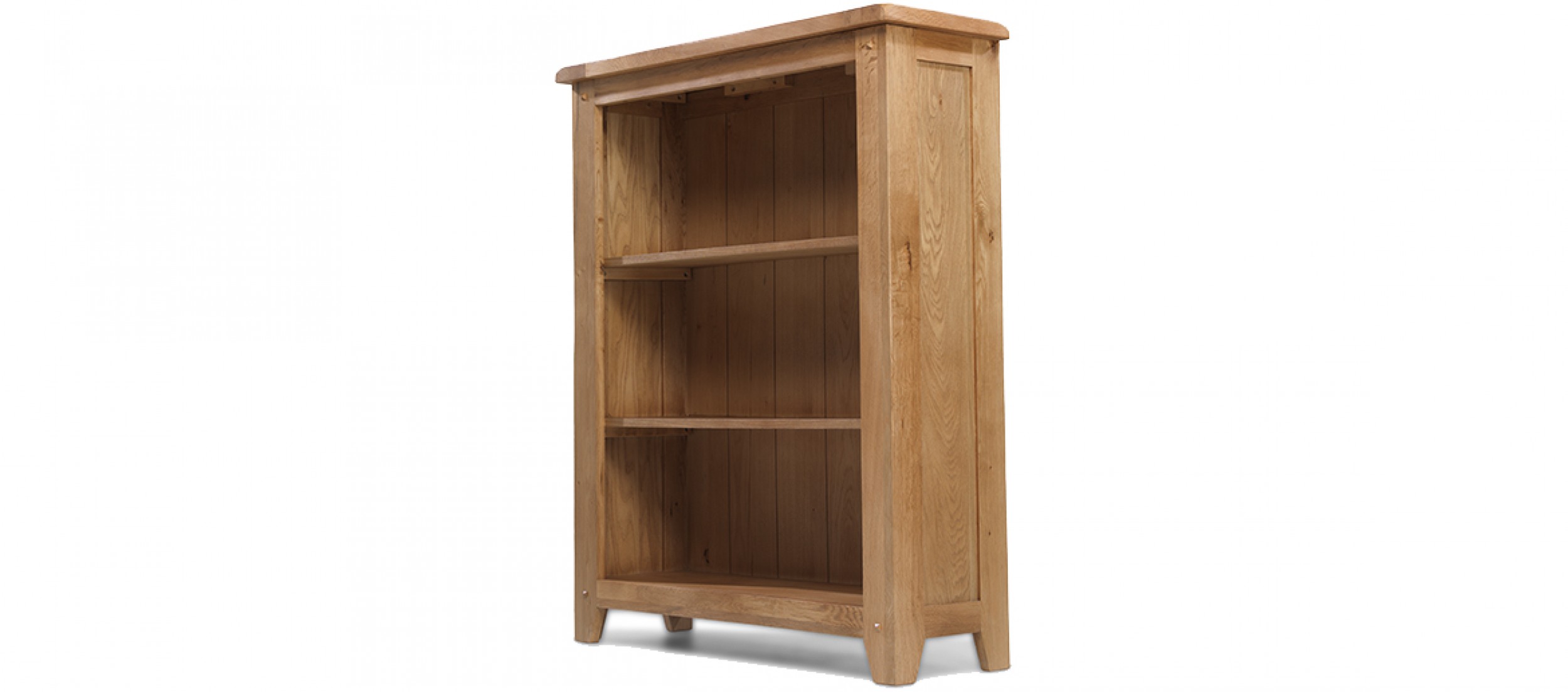 Rustic Oak Low Bookcase Quercus Living