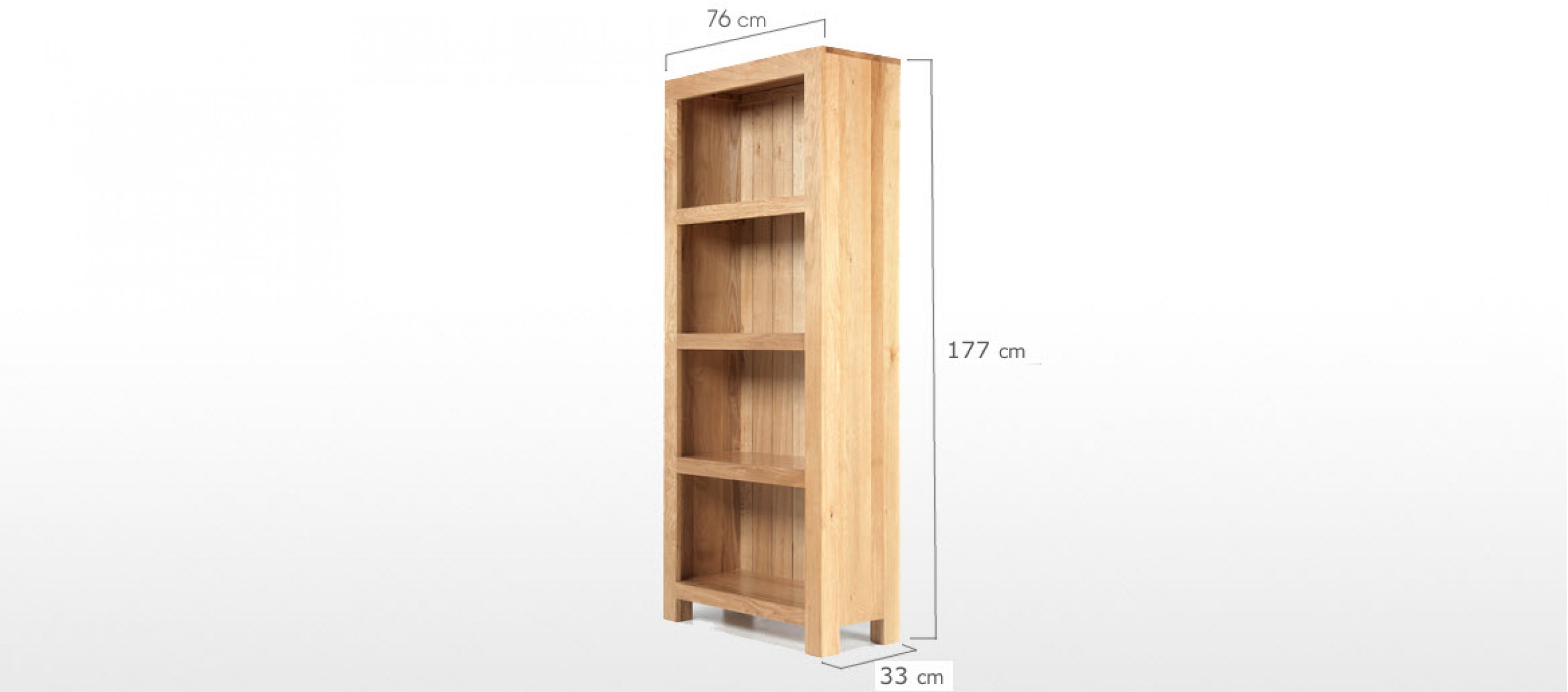 Cube Oak Solid Bookcase Quercus Living