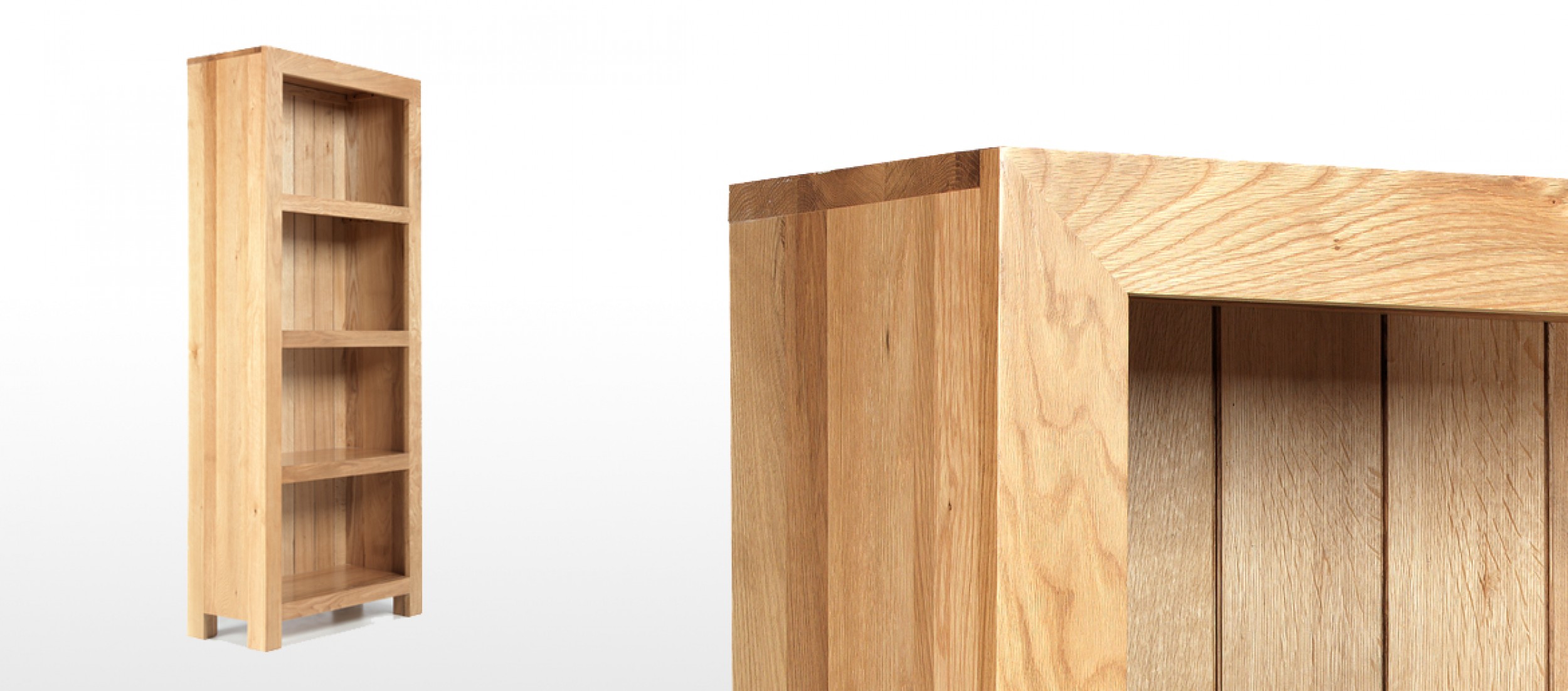 Cube Oak Solid Bookcase Quercus Living