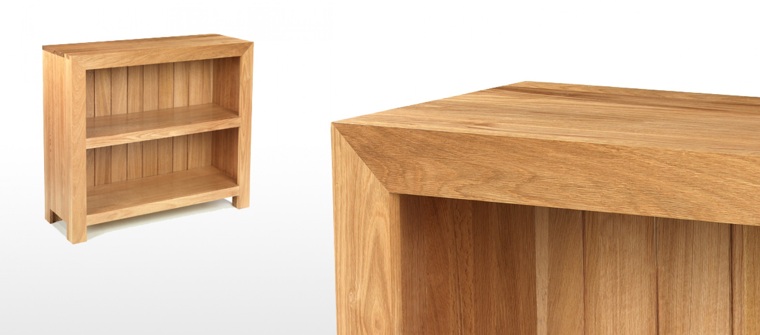 Cube Oak Low Bookcase | Quercus Living