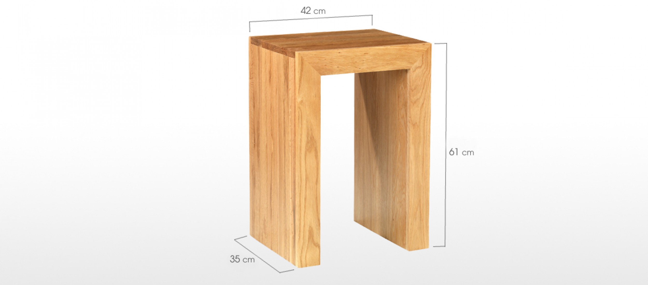Cube Oak Lamp Table | Quercus Living