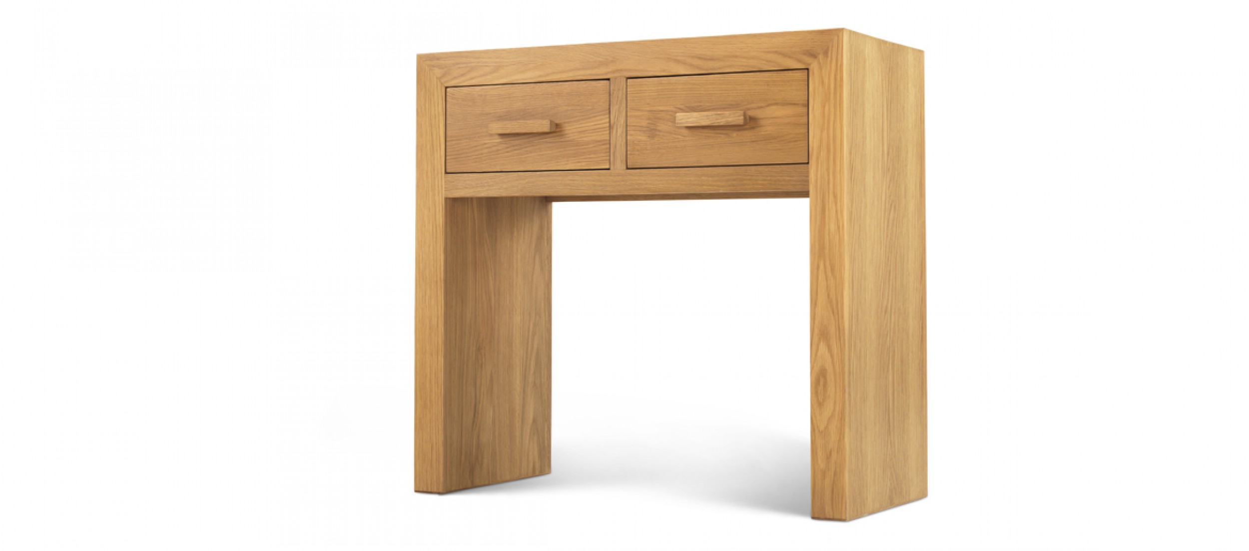 Cube Oak Petite Console Table Quercus Living