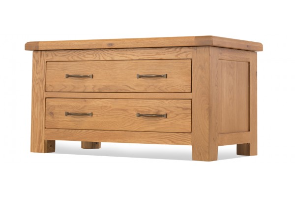 Marton Oak Blanket Box With Drawers Quercus Living