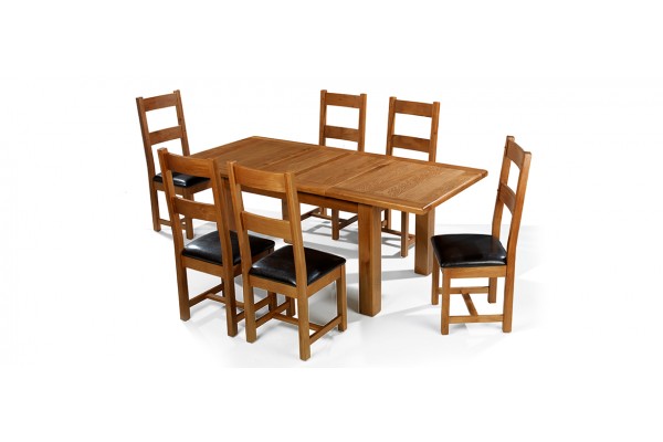 Barham Oak 132 198 Cm Extending Dining, How Many Inches Is A 6 Chair Table