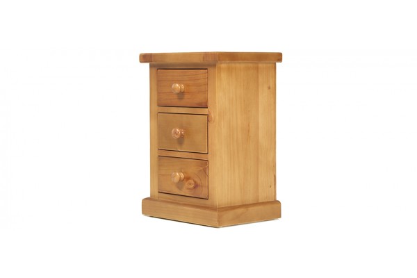 Pine 3 drawer bedside cabinet store