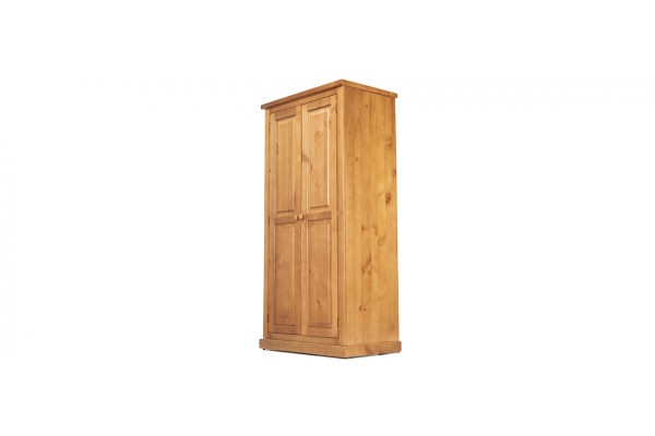 Solid pine outlet double wardrobe