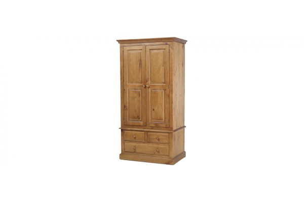 Essentials Pine Gents Double Wardrobe Quercus Living