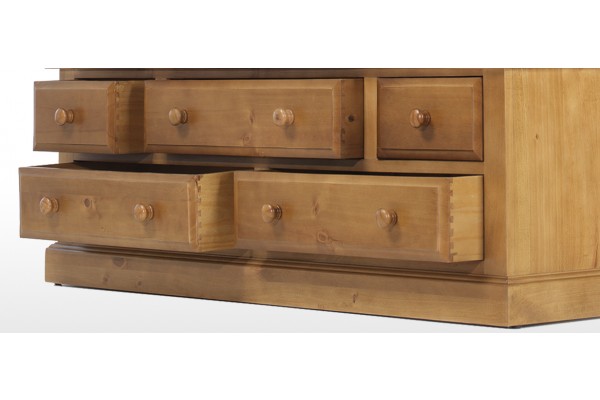 Essentials Pine Triple Wardrobe with Drawers