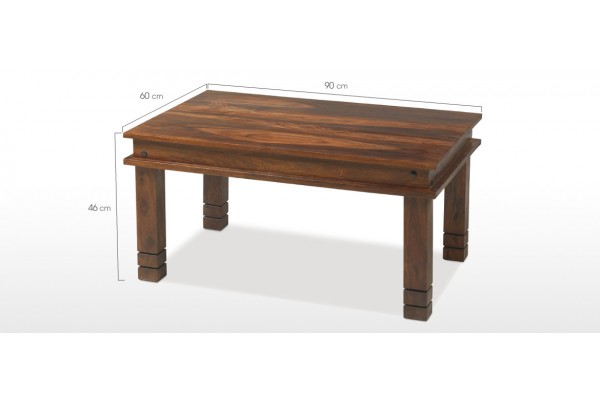 Jali Sheesham 90 Cm Chunky Coffee Table Quercus Living
