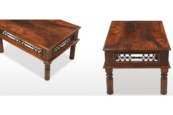 Jali Sheesham 110 Cm Coffee Table Quercus Living