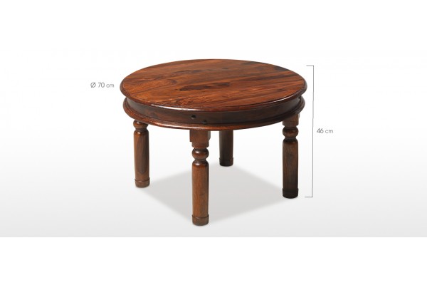Jali Sheesham 70 Cm Round Thakat Coffee Table Quercus Living