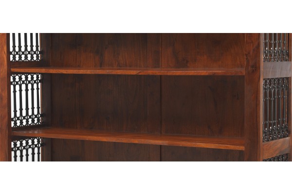 Jali sheesham deals low bookcase