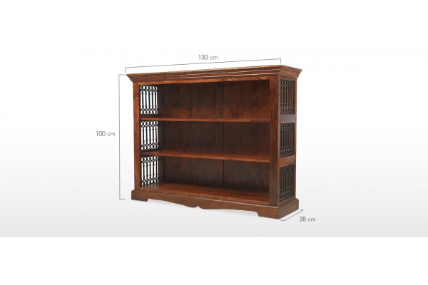 Jali sheesham low bookcase hotsell