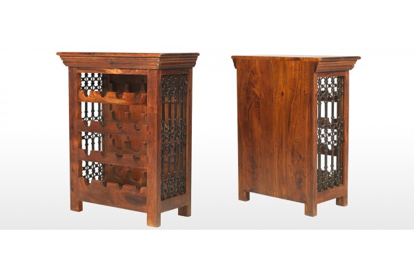 Jali Sheesham Wine Rack Quercus Living