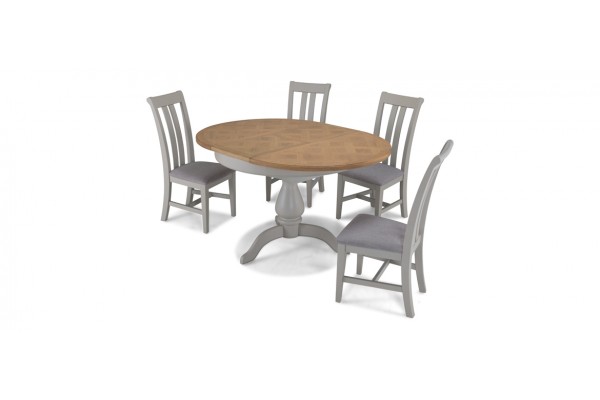 Aldington Painted Oval Extended Dining Table With 4 Chairs Quercus Living Aldington Painted Oval Extended Dining, Oval Dining Table And Chairs Next