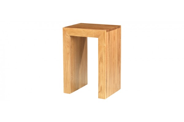 Cube Oak Lamp Table Quercus Living
