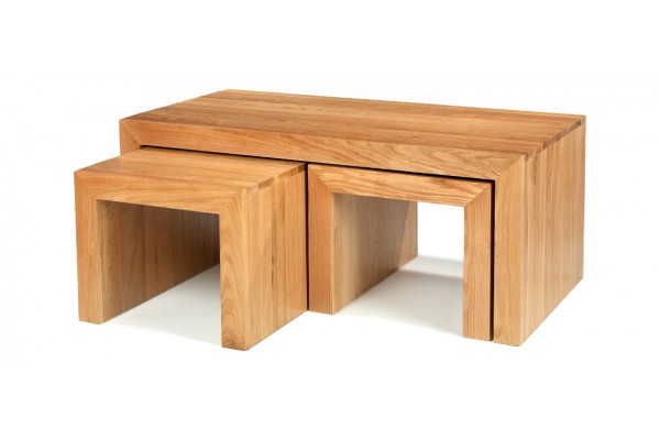 Cube Oak Long John Coffee Table Quercus Living