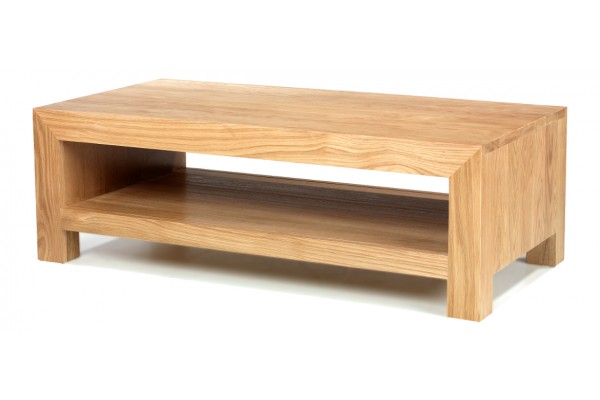 Cube Oak Modern Coffee Table