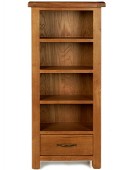 Barham Oak Petite Bookcase with Drawer