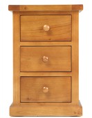 Devon Pine Kids 3 Drawer Bedside Cabinet