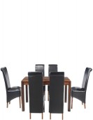 Cube Sheesham 160 cm Dining Table and 6 Chairs