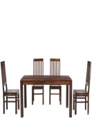 Cube Sheesham 160 cm Dining Table and 4 Chairs