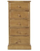 Essentials Pine 5 Drawer Tall Chest of Drawers