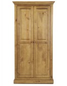 Essentials Pine Full Hanging Double Wardrobe