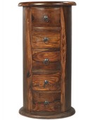 Jali Sheesham 5 Drawer Drum Chest of Drawers