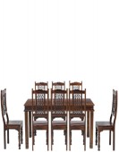 Jali Sheesham 180 cm Chunky Dining Table and 8 Chairs 