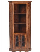 Jali Sheesham Corner Display Cabinet