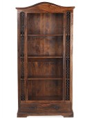 Jali Sheesham Tall Bookcase with Drawer