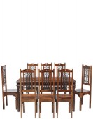 Jali Sheesham 180 cm Thakat Dining Table and 8 Chairs 