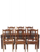 Jali Sheesham 180 cm Thakat Dining Table and 6 Chairs 