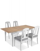 Alsager Painted Extended Dining Table With 4 Chairs