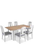 Alsager Painted Extended Dining Table With 6 Chairs