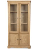 Kilmar Natural Oak Living & Dining Glass Display Cabinet