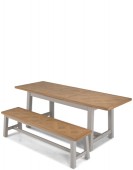 Aldington Painted Ext Dining Table with 2 Benches