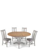 Aldington Painted Oval Extended Dining Table with 4 Chairs