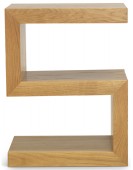 Cube Oak S Shaped Cube Side Table